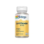 D-vitamin 30 mcg Solaray 100 kapsler